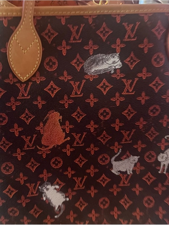 Louis Vuitton Handbags - Louis Vuitton Brown Monogram Tote with Painted Cat Accents
